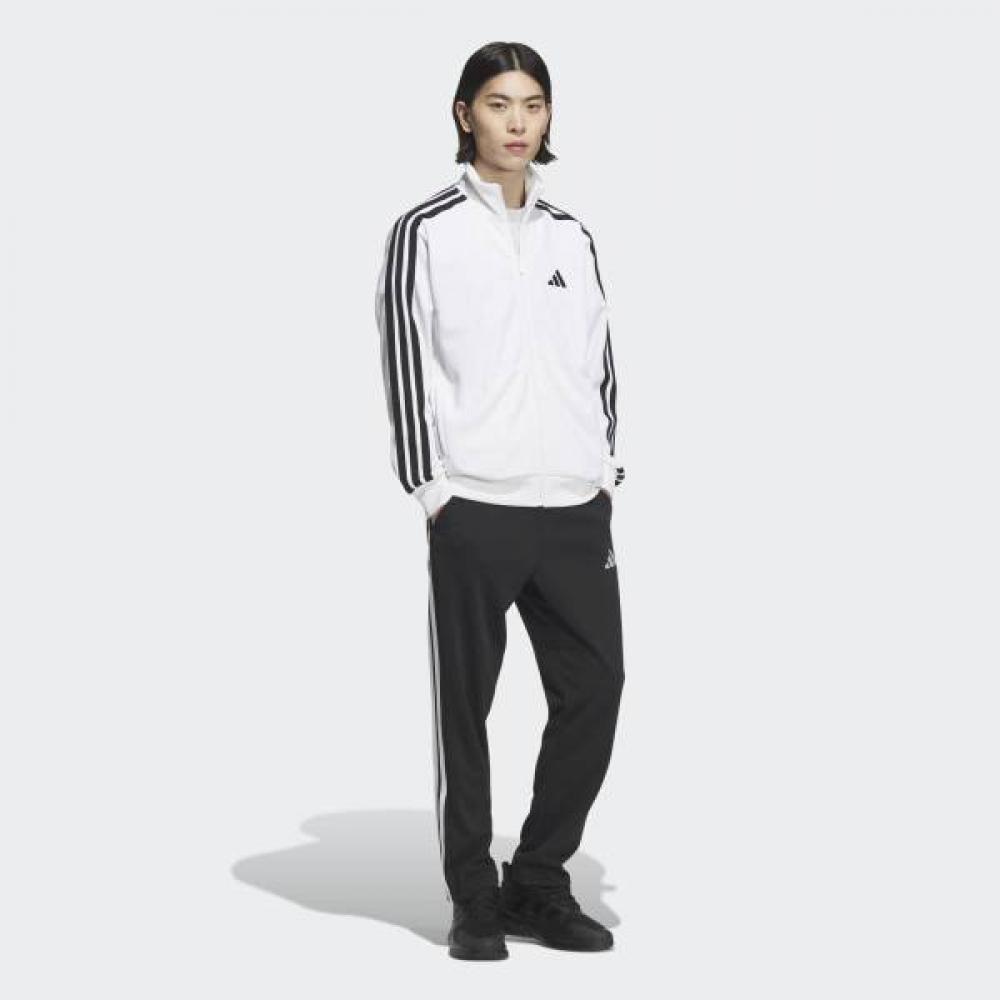 Adidas 3s Regular Fit Double Knit Open Hem Track Pants