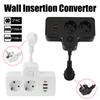 2AC Wall Socket With USB Outlets Electrical Socket Fast Charging Ports Wall Charger Power Strip Adapter