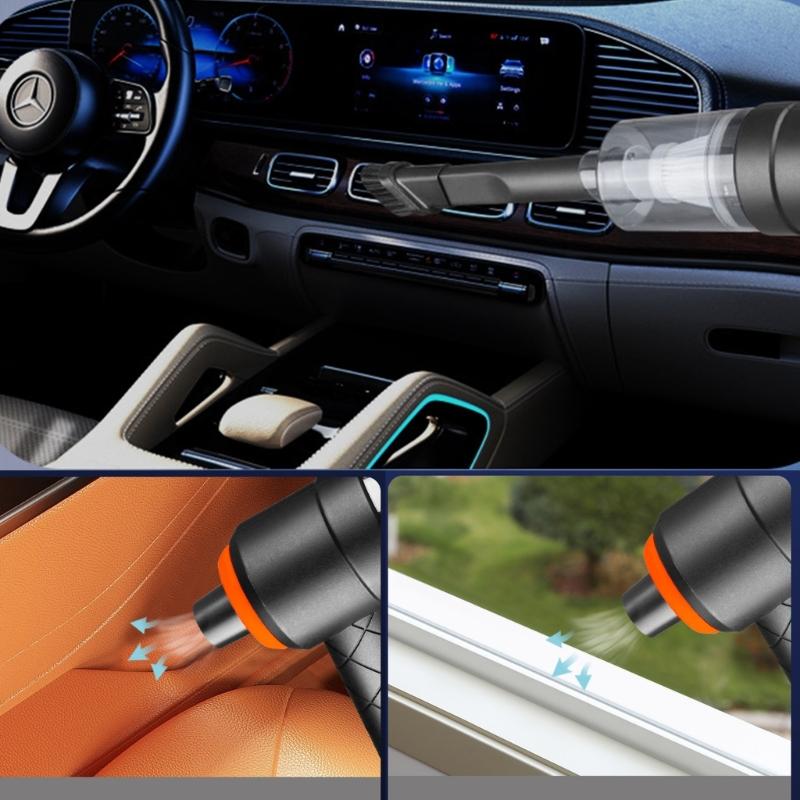 Маленький беспроводной автоматический пылесос с сильным всасыванием, воздуходувка для пыли в автомобиле, мощный и маленький для эффективной уборки