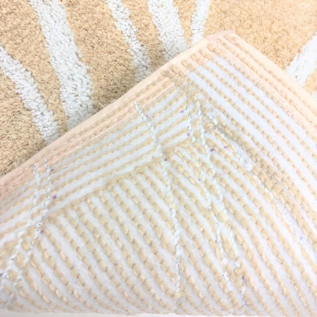 Senko Grace Toilet 60 X 60 Beige with Silver Elegant 39458 Mat, Approx. Cm, Thread, Design,