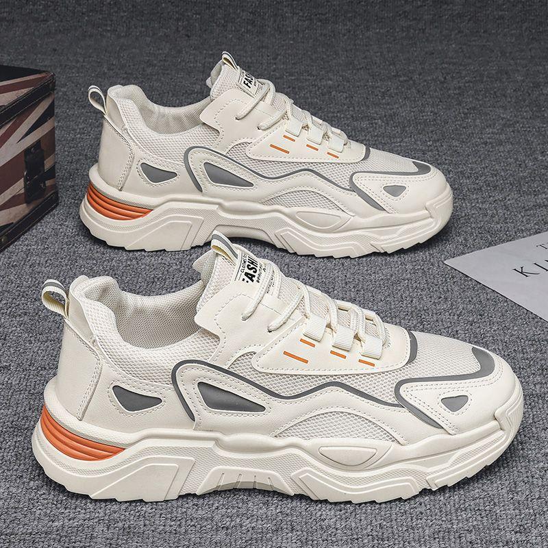 Мужская обувь новый тренд лето дышащая спортивная повседневная обувь для бега универсальная студенческая сетка увеличивающая рост обувь