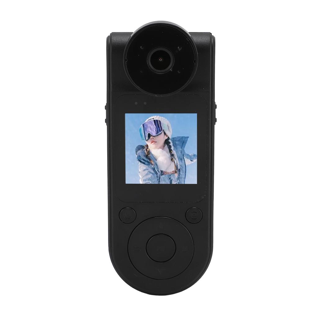 Body Camcorder with 180° Rotating Lens Back Clip Magnetic 2K 140° Wide Angle Motion Detection Body W