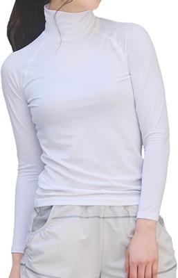 Glamour YOGA от glamore Sports Высокий Длинный УФ Влагоотвод Быстросохнущий Размер FT0270 Нижнее белье, Шея, Рукав, Защита, Влагоотвод, Сушка, Эластичный, Женский, L,