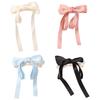 French Style Satin Bow Hair Clip Solid Color Women Hairpin Elegant Bow Ribbon Hair Clip  Girls