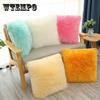 Decorative Sofa Pillow Cover Solid Soft Fluffy Cushion Cover Home Pillowcase White Pink Gray Shaggy Fur Cushion Cover 45x45cm