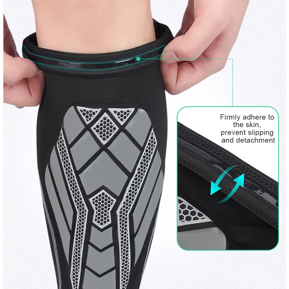 Leg Sleeve Football Socks Shin Pad Breathable Soccer Shin Guard Socks EVA Cushion Protection Guard for Beginner Or Elite Athlete