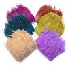 10Meters/Lot Saddle Pheasant Feathers On Tape Trim Fringe White Rooster Feather For Clothes Ribbon Sewing Trimmings Plumes Decor