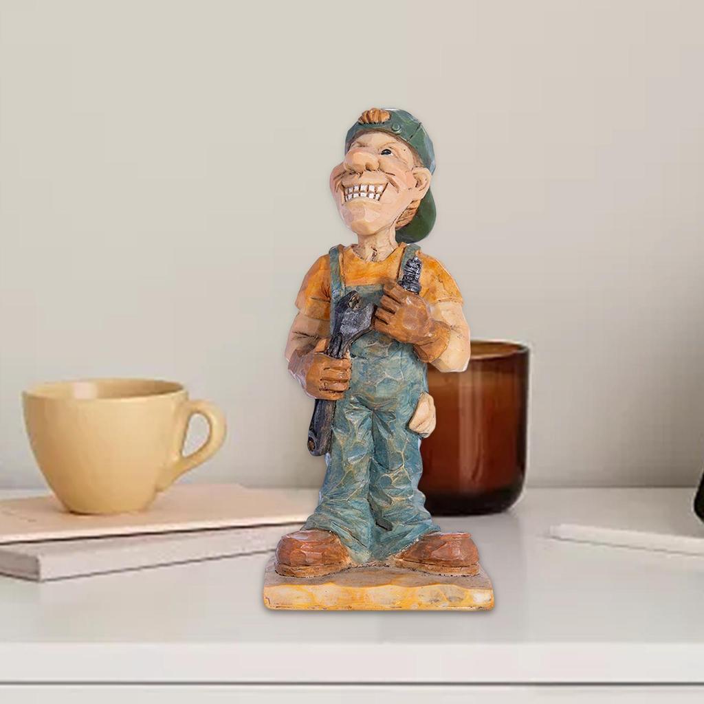 Professional People Figures Standing Figures Resin Doll Statues Sculpture for Table Centerpieces Rustic Cabinet Figures Decor