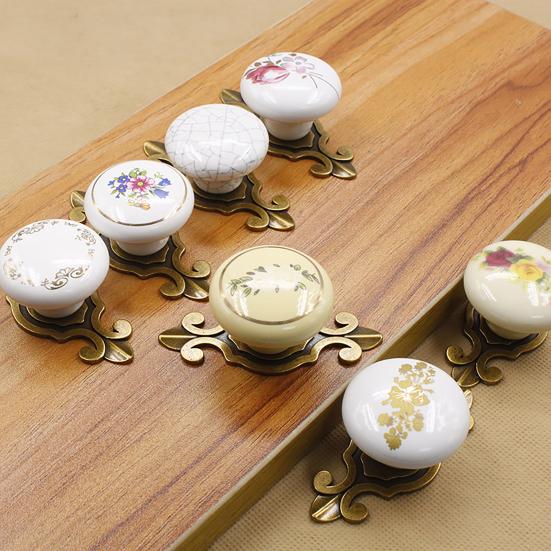 Ручка ящика, утолщение, удобная сенсорная круглая керамическая ручка для двери шкафа, шкафа