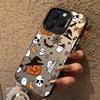 Чехол для телефона Halloween Тыква Призрак Гальваническое покрытие Серебро IMD Для iPhone 17 Pro Max 16 15 14 13 12 11 16E 7 8 Plus X XS XR