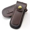 12.5cm Foling Knife Holder Cowhide Scabbard Pocket Knife Cover Leather Sheath Case Camping Knife Holsters Belt Buckle