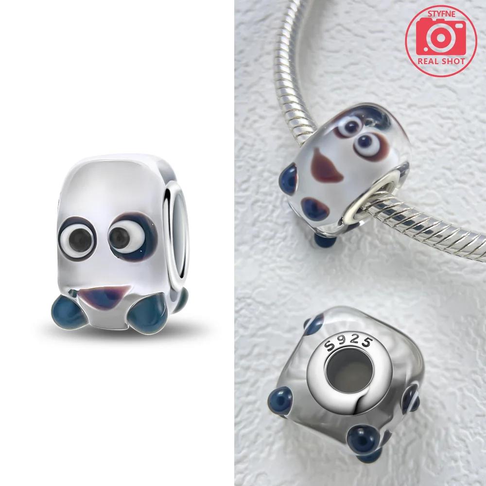 925 Silver Bracelet Women DIY Gift Murano Jewelry with Flower Blue Star Green Turtle Glass Beads