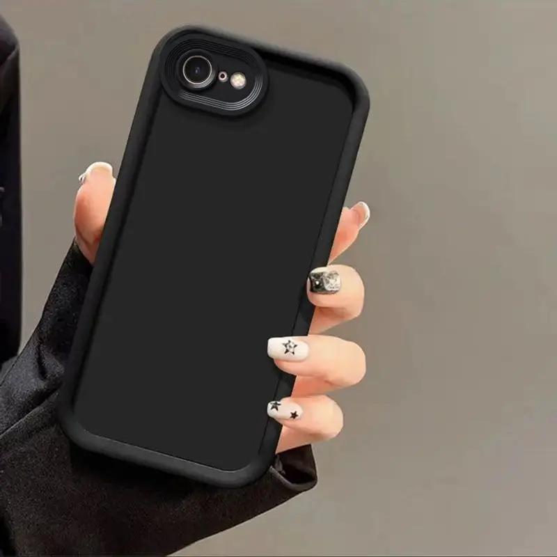 Ударопрочный Мягкий ТПУ Чехол Для Телефона Для iPhone 16e 15 14 13 12 11 17 Pro Max Plus Чехлы Камера Конфетный Цвет Силиконовый Бампер Задняя Крышка