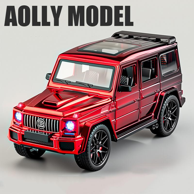 1/24 Mercedes-Benz G63 AMG Внедорожник Металлическая Модель Автомобиля Со Звуком и Светом Оттяжка Детская Игрушка Коллекционная Вещь Подарок на День Рождения