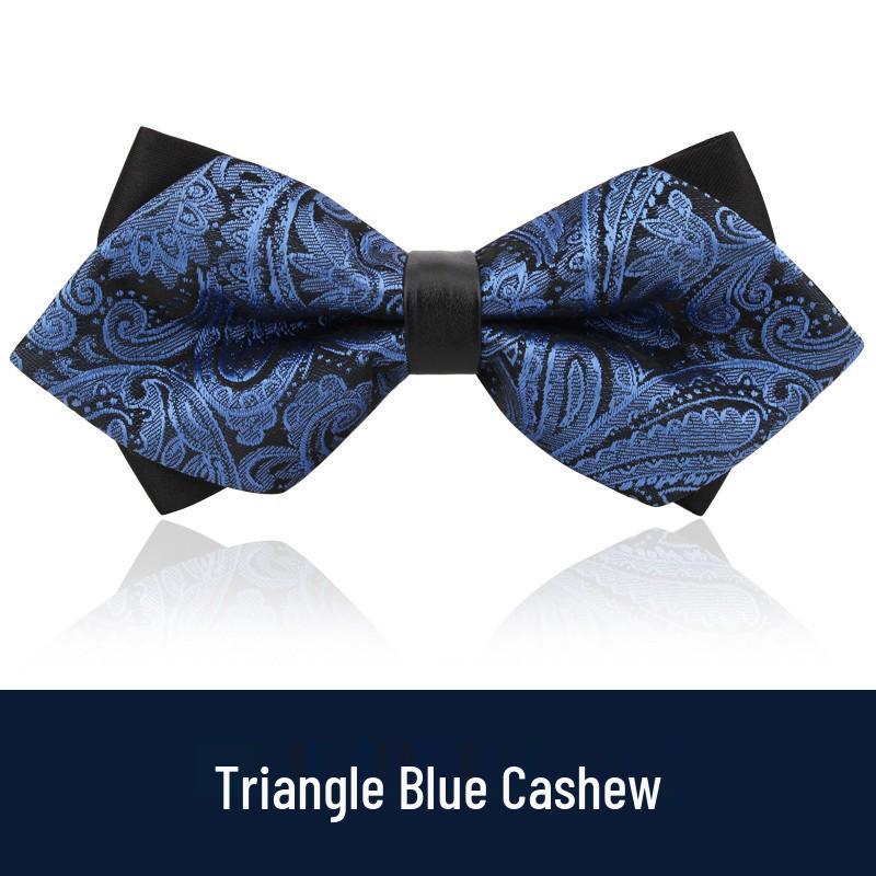 Men's Burgundy & Black Bow Tie for Weddings - British Korean Style