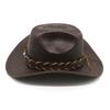 Textured Western Cowboy Hat Men'S And Women'S Vintage Belt Big Eaves Outdoor Shade Jazz Hat