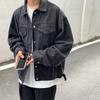 Мужская джинсовая куртка в корейском стиле – Весенне-осенняя трендовая, свободная, повседневная, парная, короткая верхняя одежда в рабочем стиле