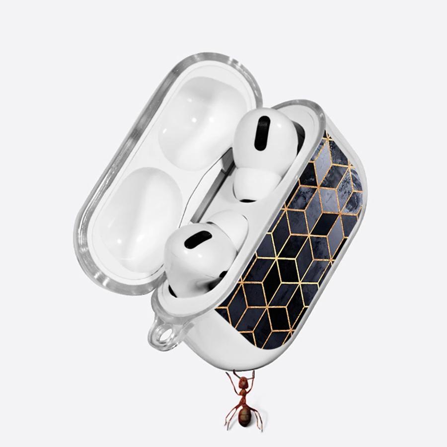 Чехол для Airpods 2 3 4 Pro2 Pro Pro3 1 Прозрачный Чехол для Наушников Многоугольный Рисунок