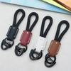 Creative DIY Leather Keychain Handmade Gift Bag Pendant Trendy Car Keychain