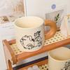 Креативная подарочная коробка для кружки с крышкой и ложкой, керамическая чашка, сувенирная чашка для девочек с ярким дизайном, мультяшная чашка для воды, большая вместимость