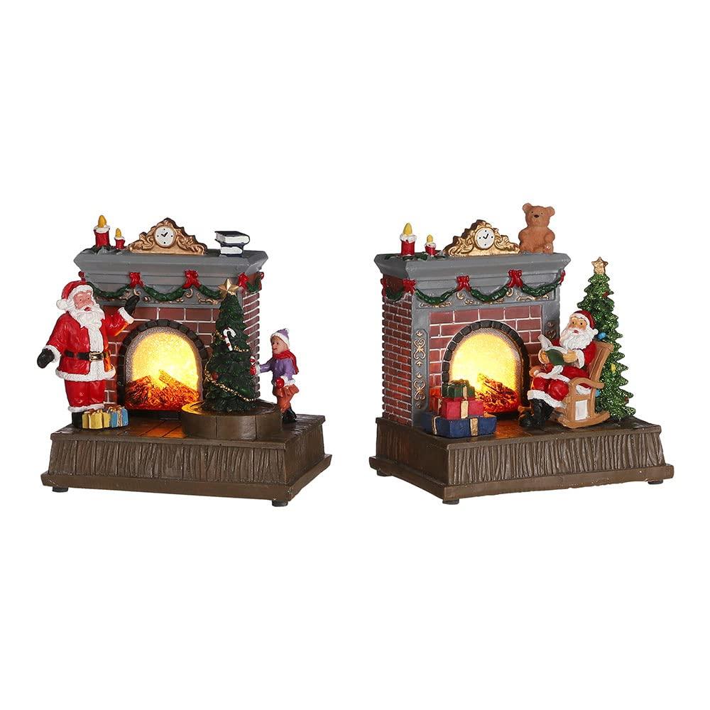 chimenea decorativa papa noel modelos surtidos