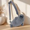 Soft Fluffy Cute Seal Shoulder Bag Lightweight Adjustable Straps Crossbody Bag Cartoon Fabric Handbag Women's Accessories