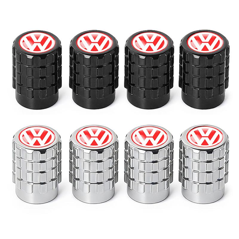 4Pcs Metal Car Tire Valve Stem Caps Auto Accessories For Volkswagen VW R Line Jetta GTI Golf 5 7 Caddy Passat b6 b8 Tiguan Polo zh2