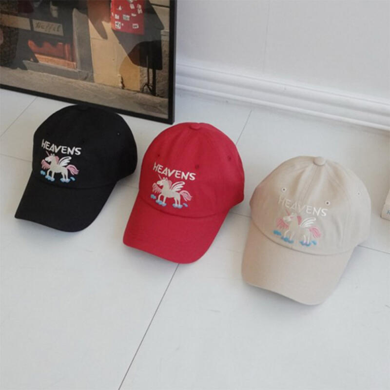 Women's Kitsch Unicorn Embroidered Ball Cap Cotton Hat