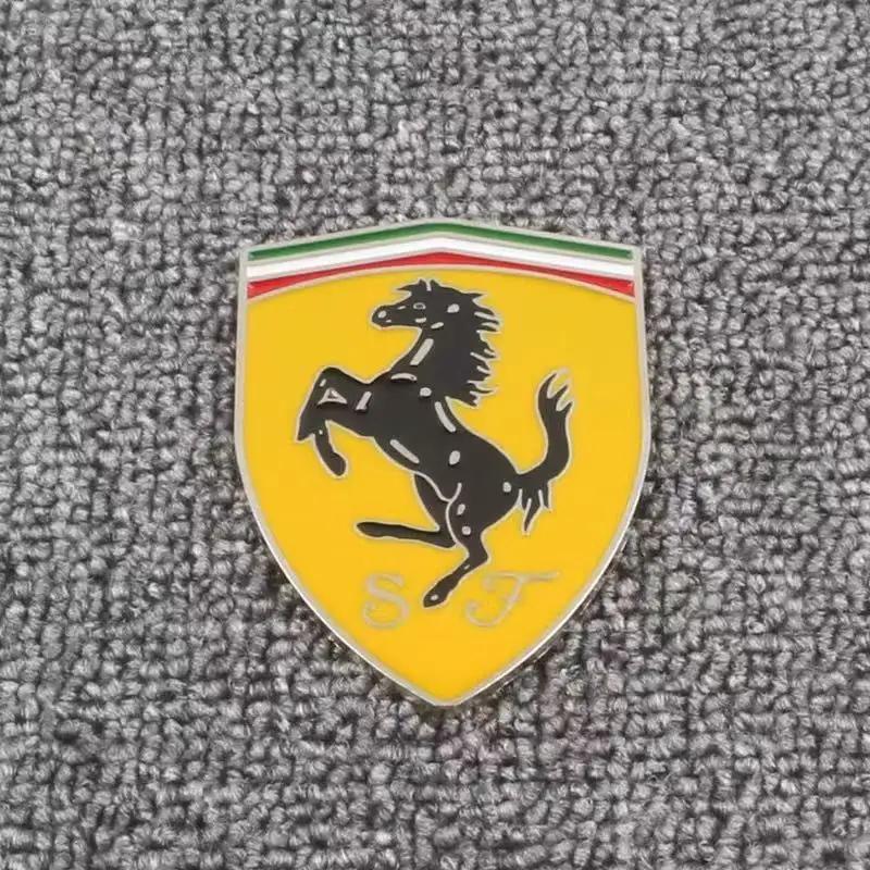 3D Metal Creative Car Emblem Body Decorative Decals For Ferrari SP1 812 F40 F12TDF SF90 Modification Stickers Auto Accessories JW0