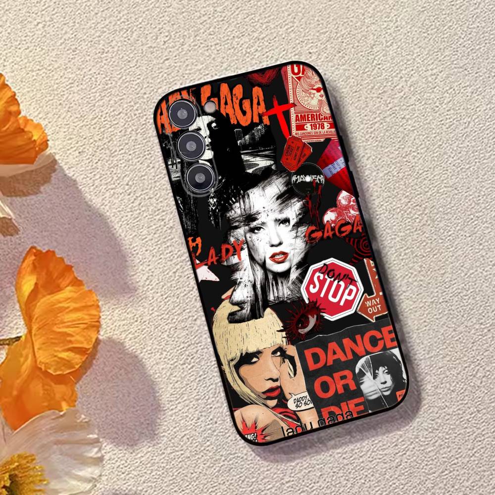 S-Singer L-Lady Gaga Чехол для телефона Черный Силиконовый Мягкий Для Samsung Galaxy A73,A72,A71,A70,A53,A52,A51