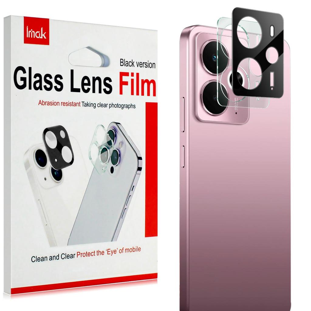 IMAK For Realme 14 5G Tempered Glass Lens Film+Acrylic Cap (Black Version)