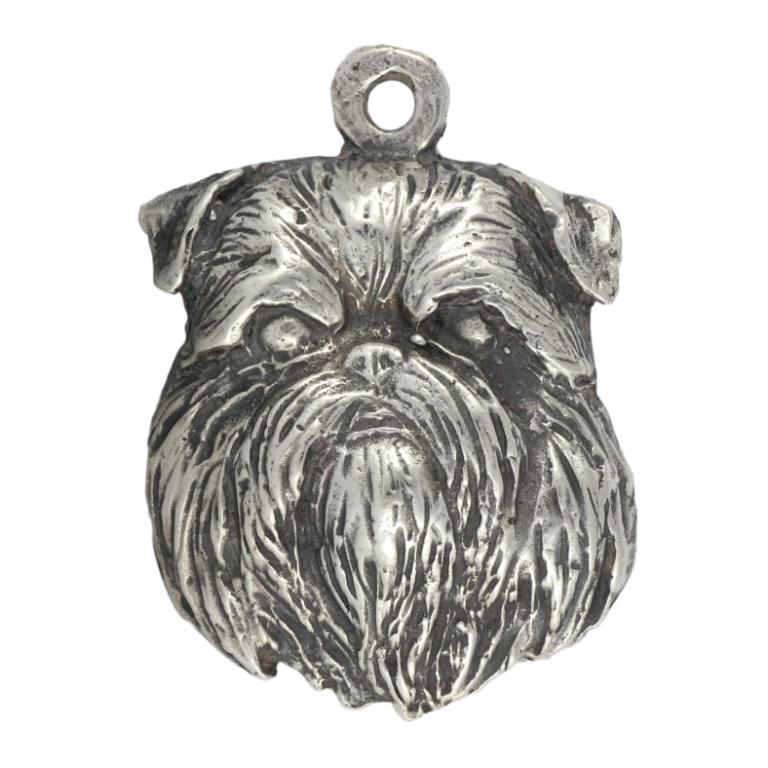 Griffon Bruxellois, Brussels Griffon - Dog necklace in gift box, silver-plated locket for dog fan, striking pendant by Art-Dog brand