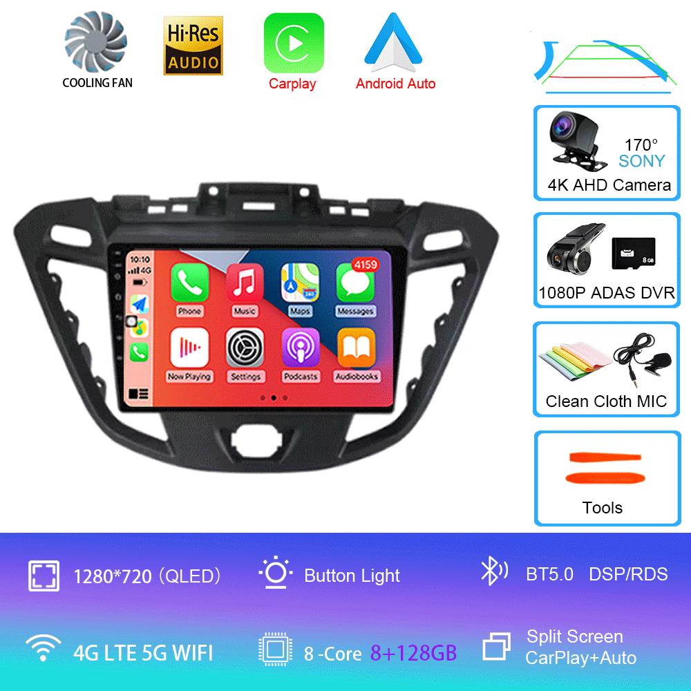 Android 14 для Ford Tourneo Custom 1 I Transit 2012 - 2021 Автомобильный радиоприемник Мультимедиа Видеоплеер Навигация стерео GPS Нет 2din 2 din