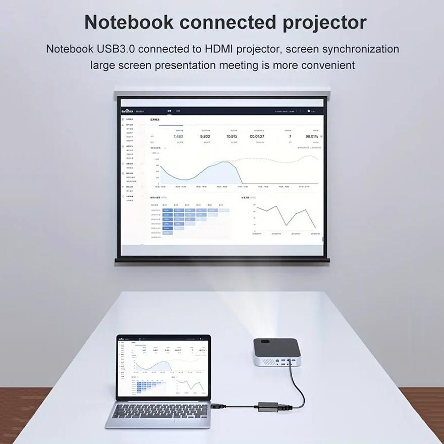 Адаптер USB-HDMI 1080P USB 3.0/2.0 в HDMI Внешний аудио-видео адаптер кабель для ПК-ноутбука