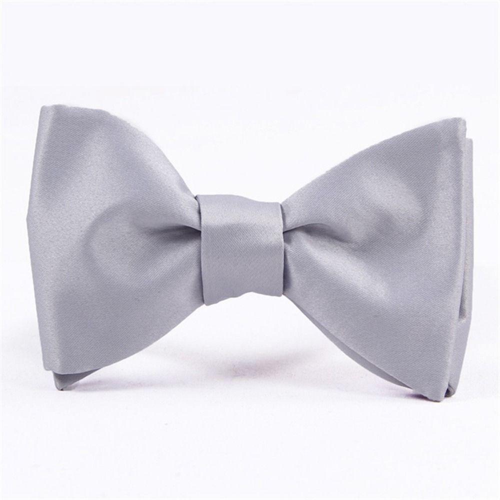 Стиль джентльмена в форме тыквы, однотонные классические галстуки, галстук-бабочка, формальные деловые галстуки, мужские галстуки