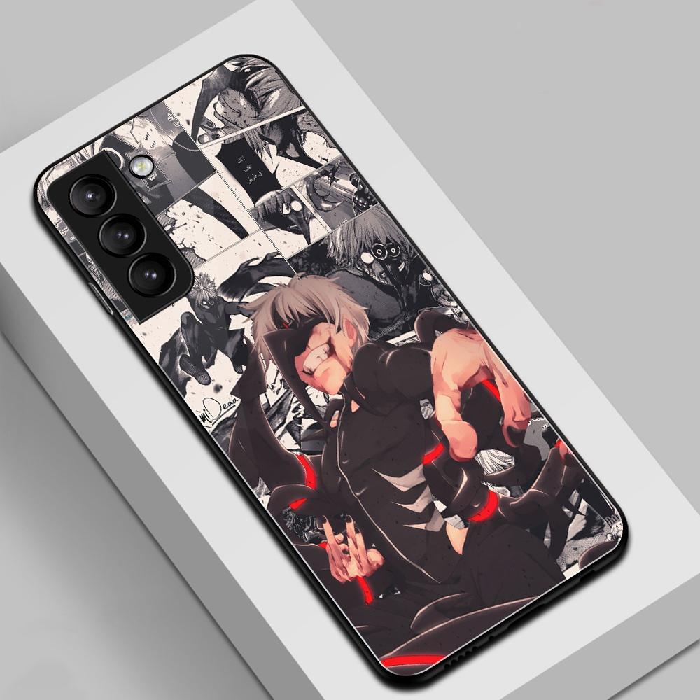 Чехол для телефона Anime Tokyo Ghoul Kaneki Ken для S22 S21 Ultra S8 S9 S10 S10E Plus FE Note 8 9 10 20 из закаленного стекла с защитой от падения