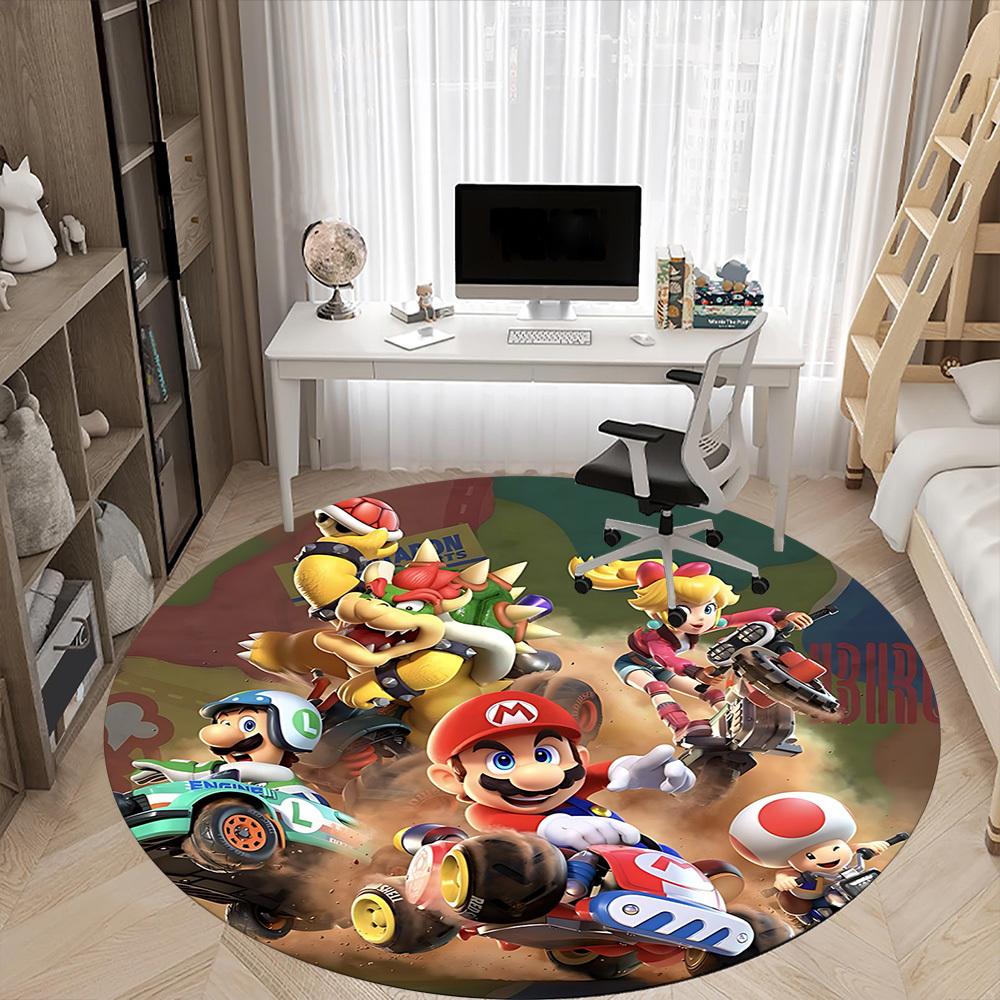 1 шт. Коврик-сиденье Mario Kart для офиса, нескользящий, мягкий и удобный, коврик для офиса, игр, легкий круглый напольный коврик