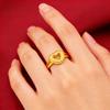 Вьетнамское кольцо-коса женское Rose Gold с покрытием 24K золотом, с полым дизайном в виде сердца, ювелирное изделие