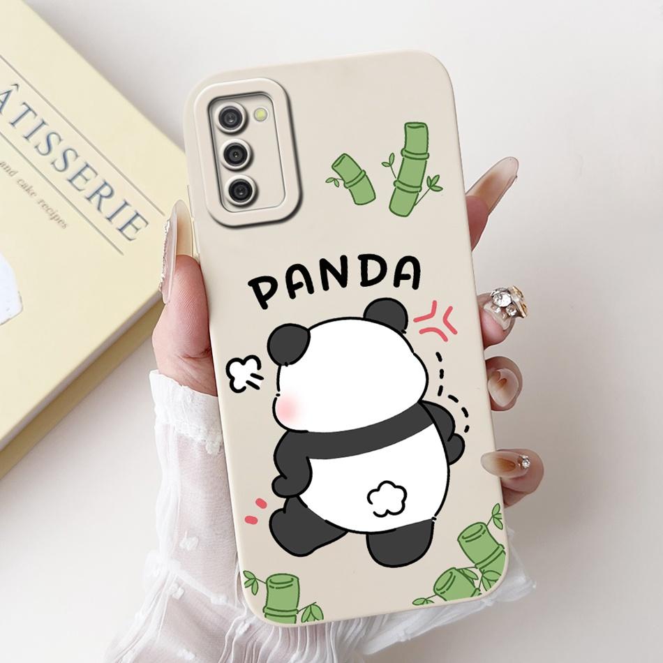 For Samsung Galaxy A03S A02S Cute Panda Rabbit Cartoon Soft Silicone Case For Samsung A02s A03s Camera Protective Phone Cases