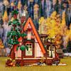 Ovly Лесная бревенчатая хижина Деревянный дом Здание MOC Игрушка Обучающие Декоративные украшения Набор блоков Детский подарок на день рождения