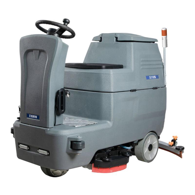 Electric Ride-On Floor Scrubber and Sweeper with Vacuum and Mop for Industrial and Commercial Use