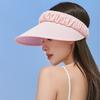 Hat Women's Fashion Pleated Korean Version Sun Protection Empty Top Hat Headband UV Sun Protection Hat Women's Sun Protection Hat Summer New Style