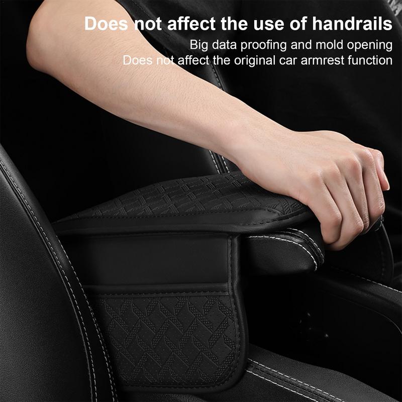 Car Armrest Cover Height Pad With Side Storage Bags Automotive Armrest Arm Support Cushion Protective Pad for Car Interior