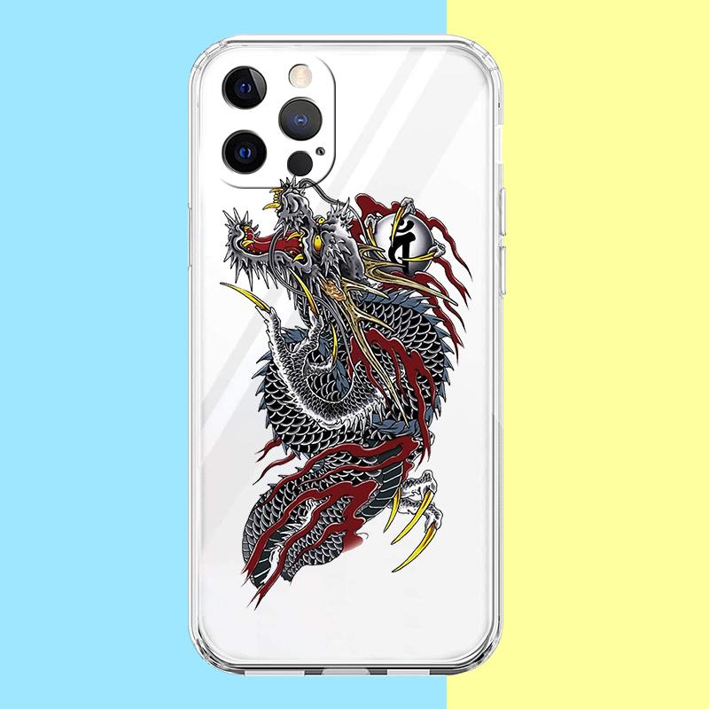 Чехол с китайским драконом для iPhone 16 15 14 13 12 Pro Max Прозрачный Мягкий для iPhone 11 Pro Max 7 8 Plus XS XR Оболочка Capas