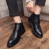 Gentleman Casual Boots British Style Ankle Boots Luxury Men Leather Boots Fashion Business Shoes Daily Original Lace-up Boots