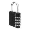 Z50 80*43*14mm Heavy Duty 4 Dial Digit Combination Lock Weatherproof Security Padlock Outdoor Gym Safely Code Lock Black