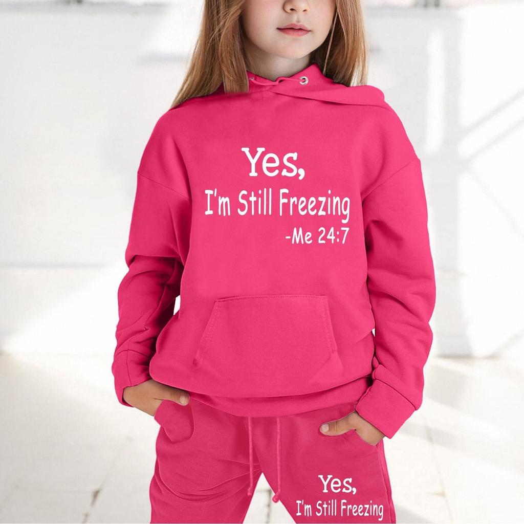 Мальчики Девочки Спортивный костюм Одежда Толстовка с капюшоном Беговые штаны Спортивные костюмы Комплект Модный наряд