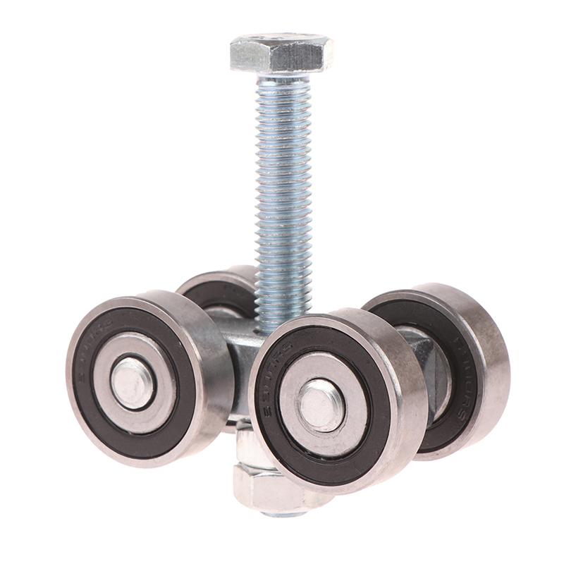 1 шт. стальной подшипниковый шкив, подвесное колесо, детали, ролики для амбарных дверей, 4-колесная тележка, сборка, ролик, подвесное скользящее колесо для дорожки
