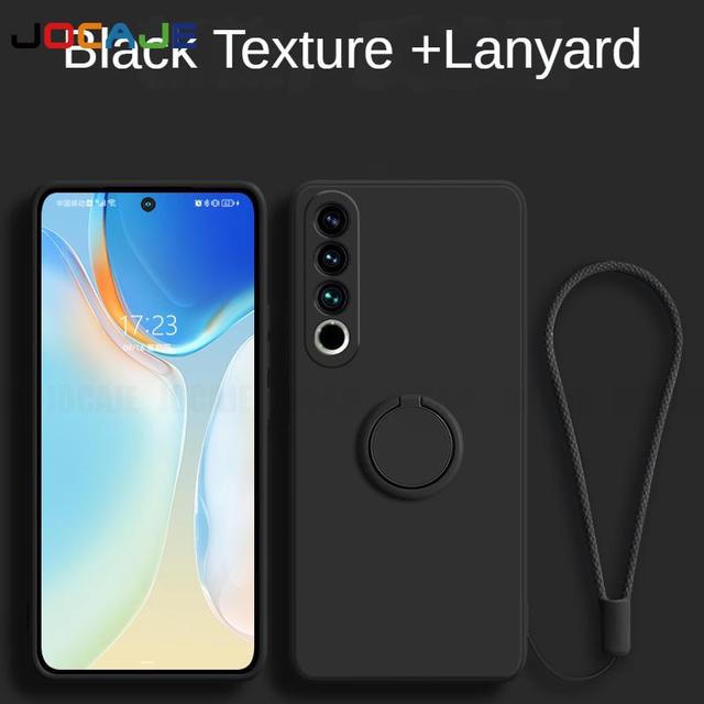 Чехлы для Meizu 20, жидкий силикон, магнитное кольцо, держатель для телефона, чехол-кронштейн для MEIZU 18 17 16 Plus 18S pro 18X, защитный ремешок для объектива камеры