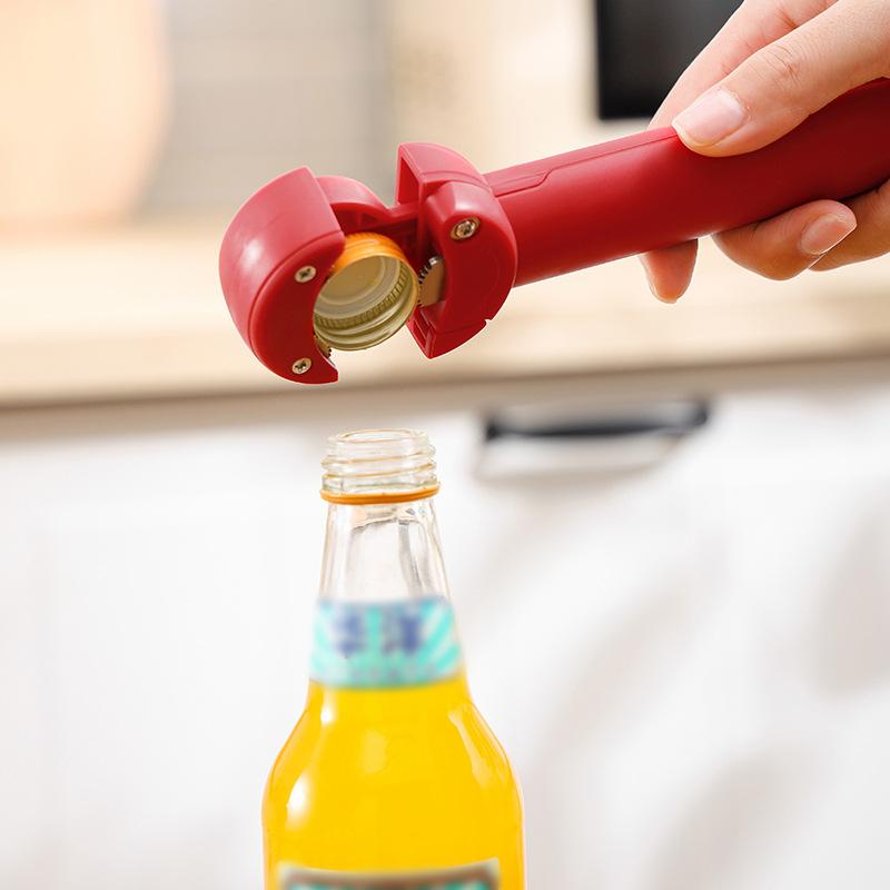 1 шт., нержавеющая сталь, вращающиеся крышки, открывалка для банок, регулируемая открывалка для бутылок, экономящая труд стеклянная бутылка, консервированная для кухонного гаджета